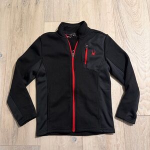Spyder Men's Black Jacket with Red Accents